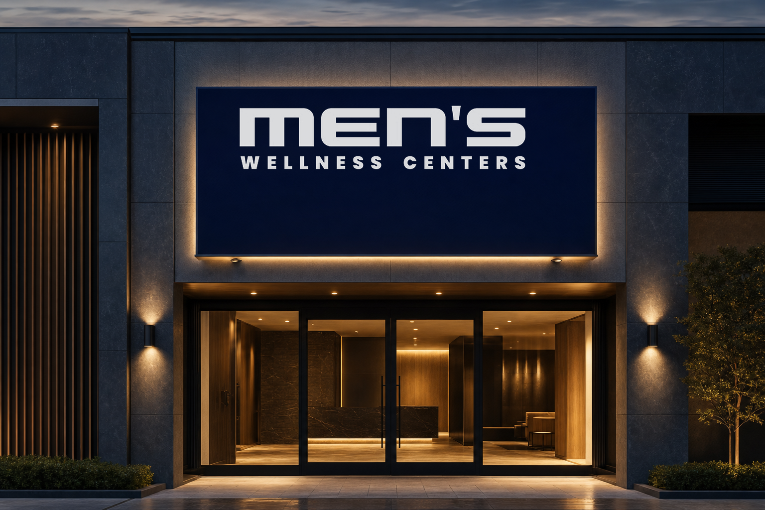 Exterior signage mockup